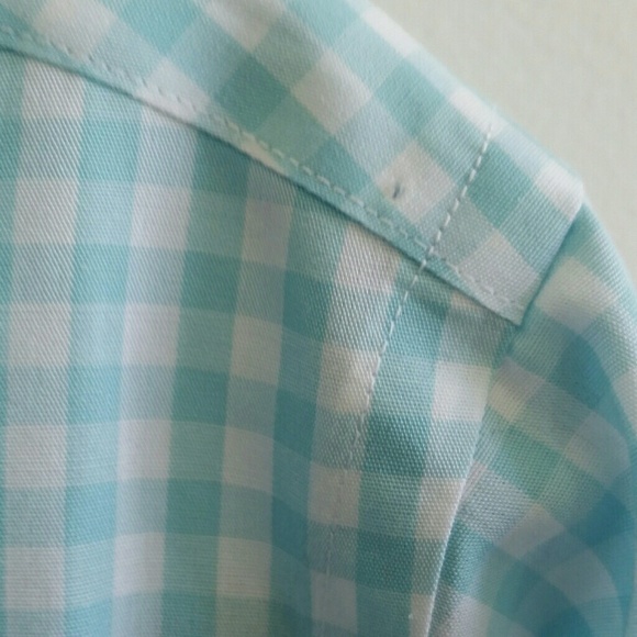 Brooks Brothers Non-Iron Regent Fit Aqua Gingham - Picture 6 of 6